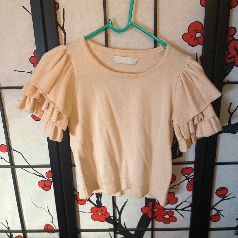 dazzlin light beige blouse